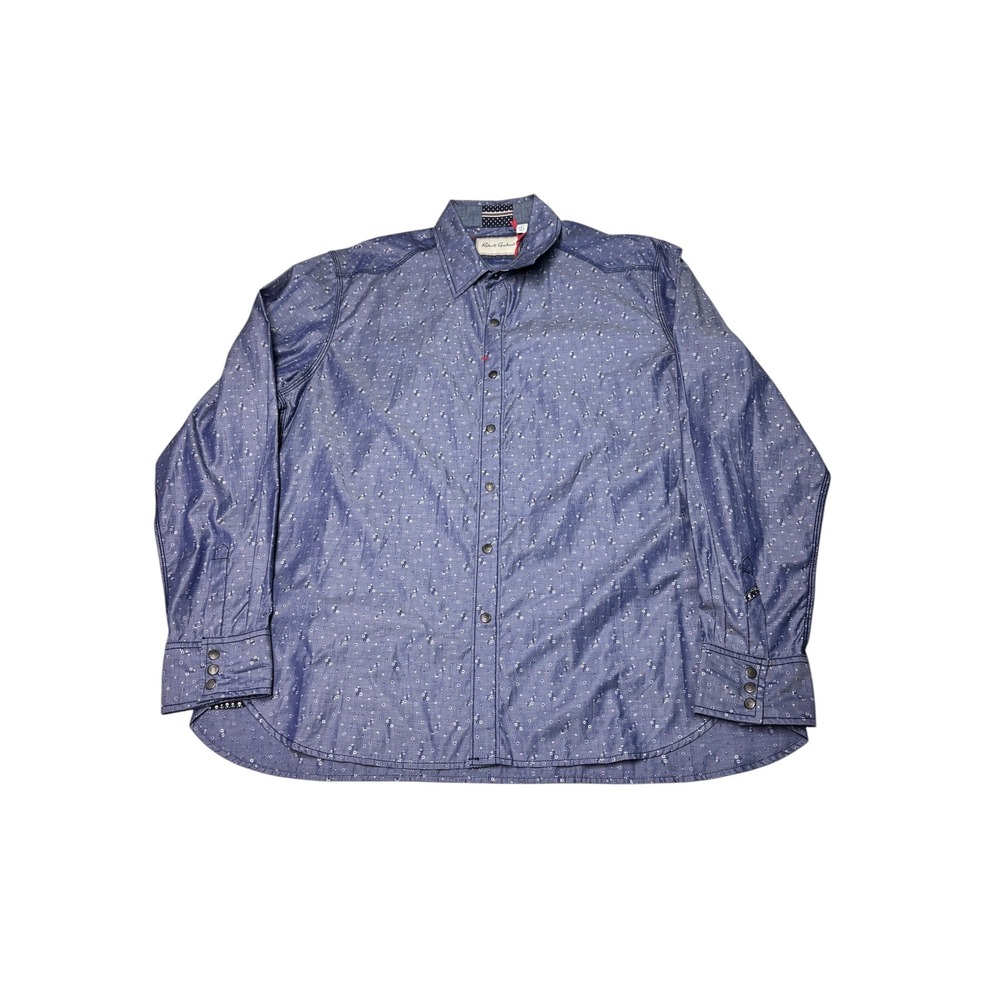 NWT Robert Graham Guatemala Navy Floral Cotton Button Down Shirt 2XL Mens